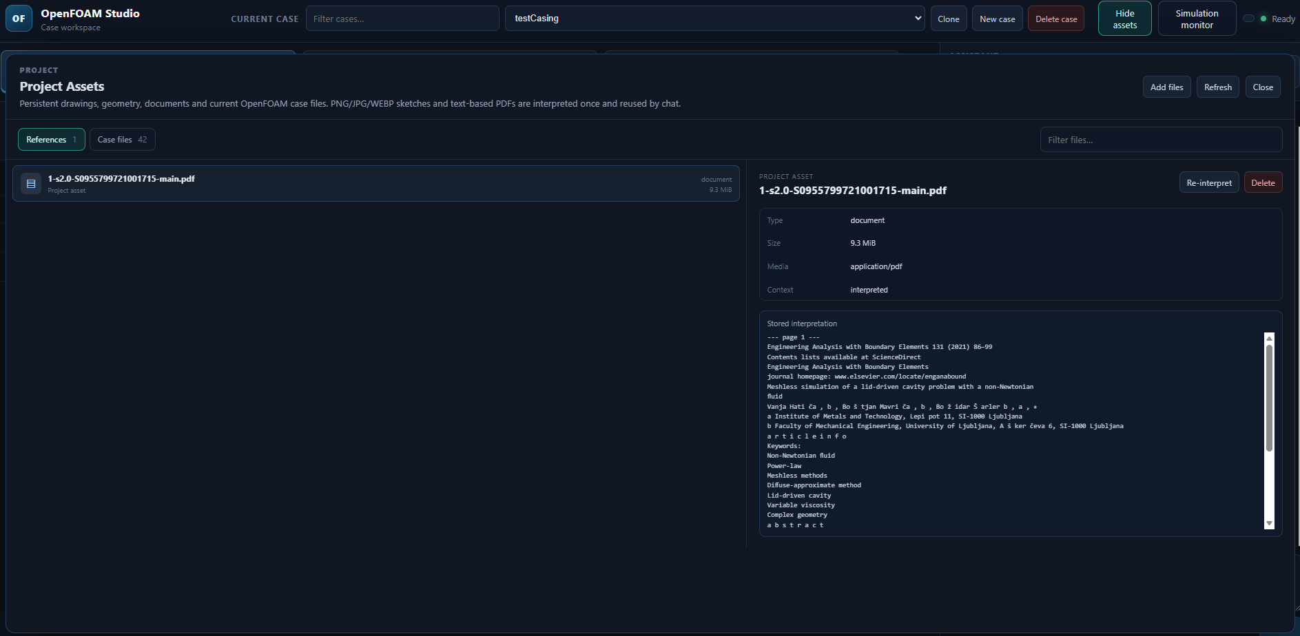 Project Assets interface screenshot